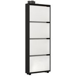 Полка для обуви Mobildor-Lux Leo Slim 90x16x164H cm Anthracite/White