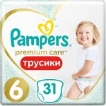 Подгузники-трусики Pampers Premium Care Pants 6 (15+ кг) 31 шт
