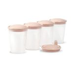 Контейнер для хранения пищи BabyOno 1028/01 Container pentru depozitarea de lapte (4 buc.) bej