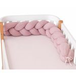 Protecție laterală pentru pătuț Veres VR 154.02.21 Бампер-коса пике косичка Пудра 120x15