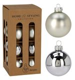 Новогодний декор Promstore 20290 Set globuri 16x50mm Silver, in cutie