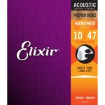 Струна для музыкального инструмента Elixir Nanoweb Acoustic Phosphor-Bronze Extra Light 16002