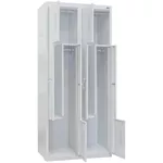 Офисная металлическая мебель УХЛ-МАШ ШОМ-Г-400/2-4 Шкаф одежный, 4 секции Г-образные (1800х800х500)