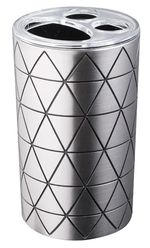 Pahar pentru periuțe de dinți Bisk 07126 Suport periute de dinti, argintiu, STAR