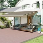 Umbră pentru grădină Hydro S 9001993, retractabila electrica Capucinno
