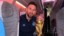 Imagini cu Messi și trofeul de la Cupa Mondială. Cum a fost surprins