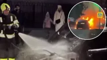 Alertă 112: O mașină a luat foc pe o stradă din Capitală