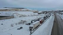 Ninsori abundente în Turcia: Mai multe autostrăzi au fost blocate