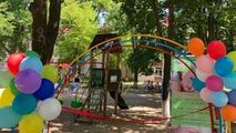 Terenul de joacă din curtea Institutului Oncologic a fost renovat
