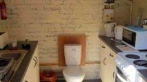 Garsoniera cu WC-ul lângă chiuveta din bucătarie, la 180 de euro lunar