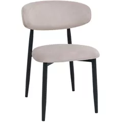 Scaun Deco Meridian Catifea Beige (HLR7)+Black Legs