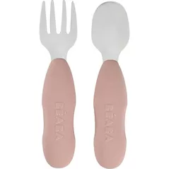 Seturi pentru hrănire bebelușilor Beaba B913595 Set lingurita/furculita inox Praline
