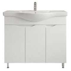 Шкаф под умывальник Mashtab 11828 Print cu 3 usi 90cm Alb