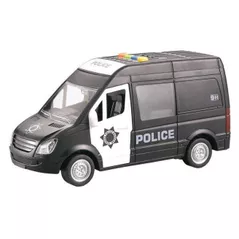 Mașină Wenyi WY590C Masina cu inertie 1:16 "Police Van" neagra (lumini,sunete)