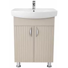 Шкаф под умывальник Mashtab 12466 Aqua (CL) cu 2 uși 600x370x850 Bej mat