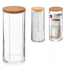 Cutie depozitare 5five 50114 Органайзер для ватных дисков Selena Bamb D7x17.8cm