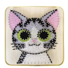 Набор для творчества miscellaneous DHBB28029 Set String Art 20x20 Pisicuta gri