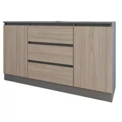 Comodă Smartex (16201) Т4 120cm Grafit+Stejar Deschis