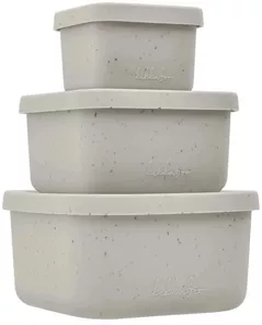 Посуда для кормления Kikka Boo 31302050010 Set 3 piese din silicon Platinum Snack Box Sand