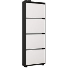 Полка для обуви Mobildor-Lux Leo Slim 100x16x164H cm Anthracite/White