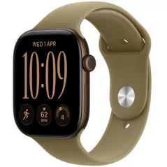 Смарт часы Apple Watch Series 12 GPS 42mm Dark Bronze Aluminium Case with Olive Sport Band M/L MJEG4