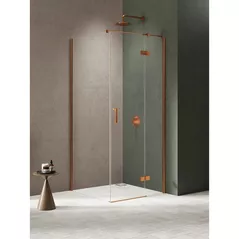 Cabină de duș New Trendy Nesta Copper Brushed Rectangular L 90x90x200 Hinged K-4598