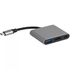 Adaptor IT Helmet HMTADHC04GR Type-C to USB3.0+HDMI+PD, HC-04, Grey