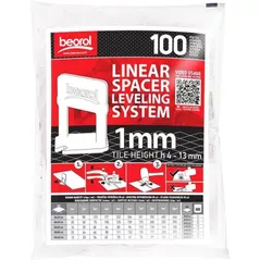 Набор ручных инструментов Beorol 1050410 Зажимы для выравнивания плитки 1мм/h4-10мм 100шт