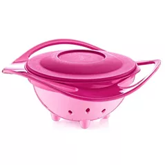 Посуда для кормления BabyJem 350 Bol multifunctional cu capac si rotire 360 grade Amazing Bowl Roz