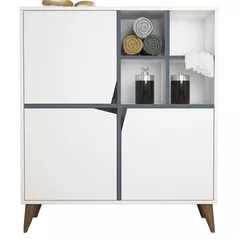 Комод Trendy Puls-alb, albastru 100x115x30cm, multifunctionala (GTR006626)