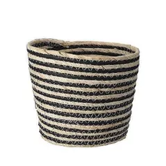 Короб для хранения Promstore 38996.2 Плетеная корзина 20x18см, черные полосы