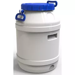 Бидон Uniplast Bidon 55 L (alb) cu manere H=0.57 m/W=0.40 m