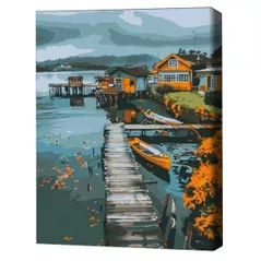 Картина по номерам BrushMe BS53964 40x50cm (în cutie) Orășel pescăresc
