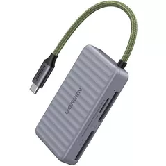 Кардридер Ugreen 55886 CM868 3-Slot SD / microSD Card Reader Case 5Gbps USB-C