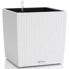 Ghiveci pentru flori Lechuza Cube Cottage 50, White
