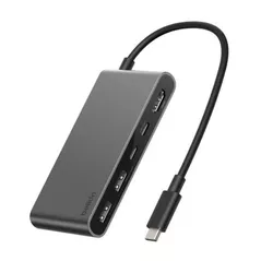 Adaptor de rețea USB Belkin AVC022HQSGY USB-C 5-IN-1 Multiport Hub 100w, Space Gray