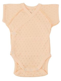 Детская одежда Minikin 25100556 Ажурный листик Боди р-р56, персиковый, девочка
