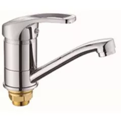 Смеситель кухонный Rossa 49095 MPN4527-2 cu pipa Clasic, scurta, crom, Bianca