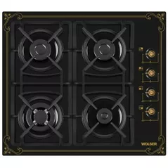 Plită încorporabilă pe gaz Wolser WL-F 6401 GT IC Black Rustic
