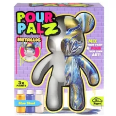 Набор для творчества miscellaneous GSG25022 Pour Palz DIY Paint Bear, Blue Steel