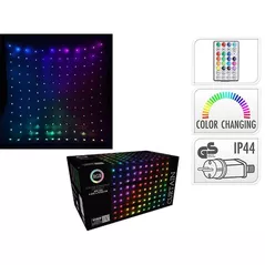 Ghirlandă Promstore 56511 Luminite de Craciun Cortina, 400LED, RGB, 2x2m, 8reg.+telecom.