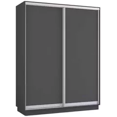 Dulap Mobildor-Lux Fox uși glisante din PAL (160x60x210H cm) Anthracite
