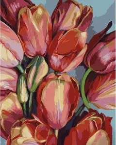 Tablou pe numere Strateg 57258 Lalele 40x50cm
