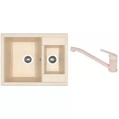 Мойка кухонная со смесителем Dr.Gans Astra 620K + SanDonna F 1066 bej