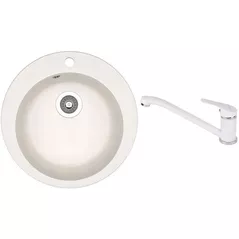 Мойка кухонная со смесителем Dr.Gans Gala + SanDonna F 1066 alb