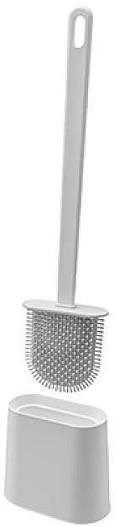 Perie WC Бытпласт 57619 Econova Slim 11.5x5.8x35.7cm, gri deschis