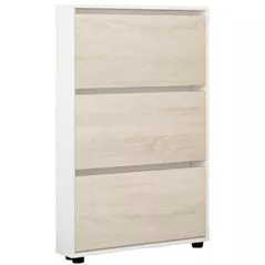 Полка для обуви Mobildor-Lux Leo Slim 100x16x125H cm White/Sonoma