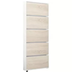 Полка для обуви Mobildor-Lux Leo Slim 70x16x203H cm White/Sonoma