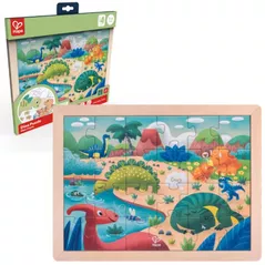 Головоломка Hape E1641 Puzzle 2 în 1 Dinozauri