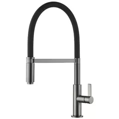 Смеситель кухонный Helika-AquaSanita 7003-T COLOS Graphite+black silicon hose
